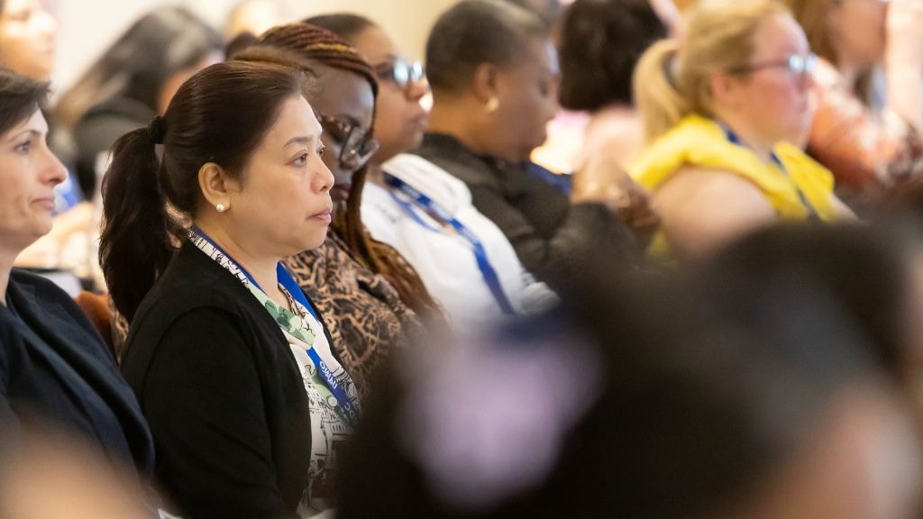 audience of nurses listening